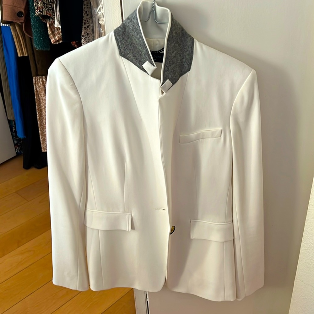 Soft white Rag and Bone crepe blazer